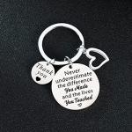 Thank You Keychain Gift for Caregivers, Teachers, etc