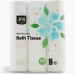 365 Whole Foods Bath Tissue Double Roll - 24 Count
