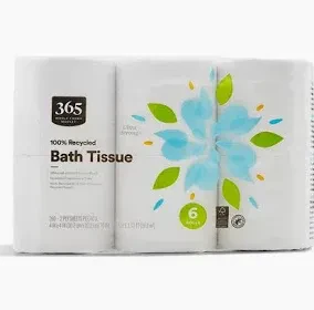 365 Bath Tissue Double Roll, 6 Count Rolls