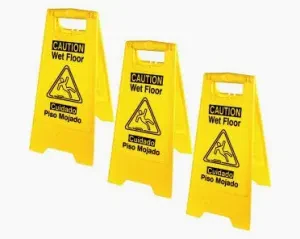 Acrimet Bilingual Wet Floor Sign and Bucket Set
