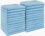 AIDEA Blue Microfiber Cleaning Cloths - 24 Pack