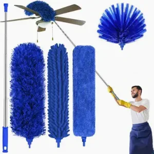 Microfiber Duster Set with Telescoping Pole – 5 PCS