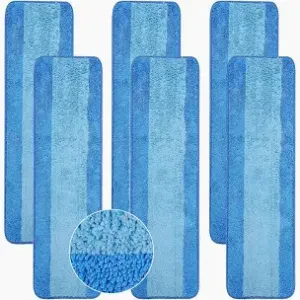 18" Microfiber Mop Pad Refills - 6 Pack