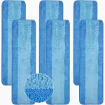 18" Microfiber Mop Pad Refills - 6 Pack