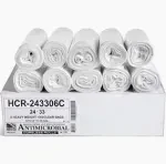 High Density 16 Gallon Clear Trash Bags - 1000 Count