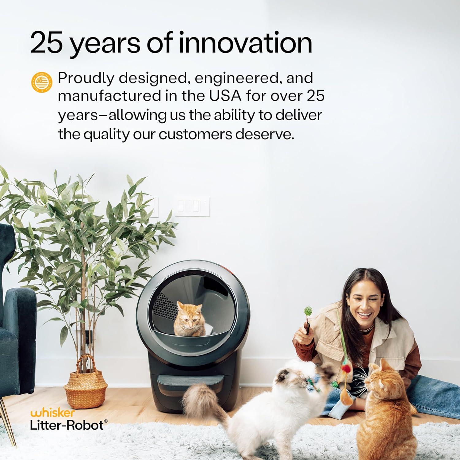 Whisker Black Litter-Robot 4 Bundle: Self-Cleaning Cat Litter