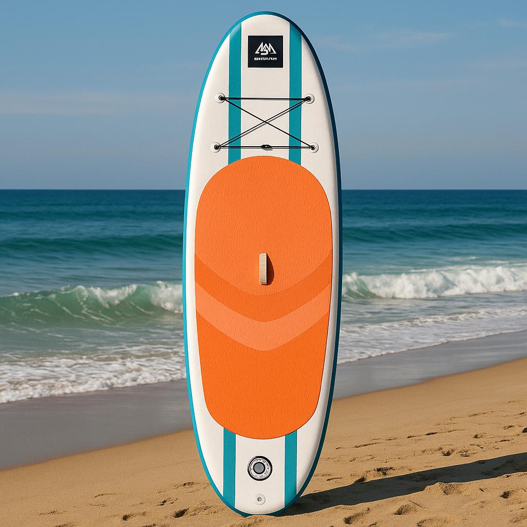 Roc Inflatable Stand Up Paddle Boards with Premium SUP Paddle Board Accessories, Wide Stable Design, Non-Slip Comfort Deck for Youth & Adults (Aqua)