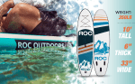 Roc Inflatable Stand Up Paddle Boards with Premium SUP Paddle Board Accessories, Wide Stable Design, Non-Slip Comfort Deck for Youth & Adults (Aqua)