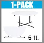 Lifetime 60 in. Round Fold in Half Folding Table