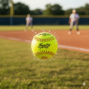 Dudley USASB Thunder Heat Fastpitch Softball - 12 Pack,Yellow