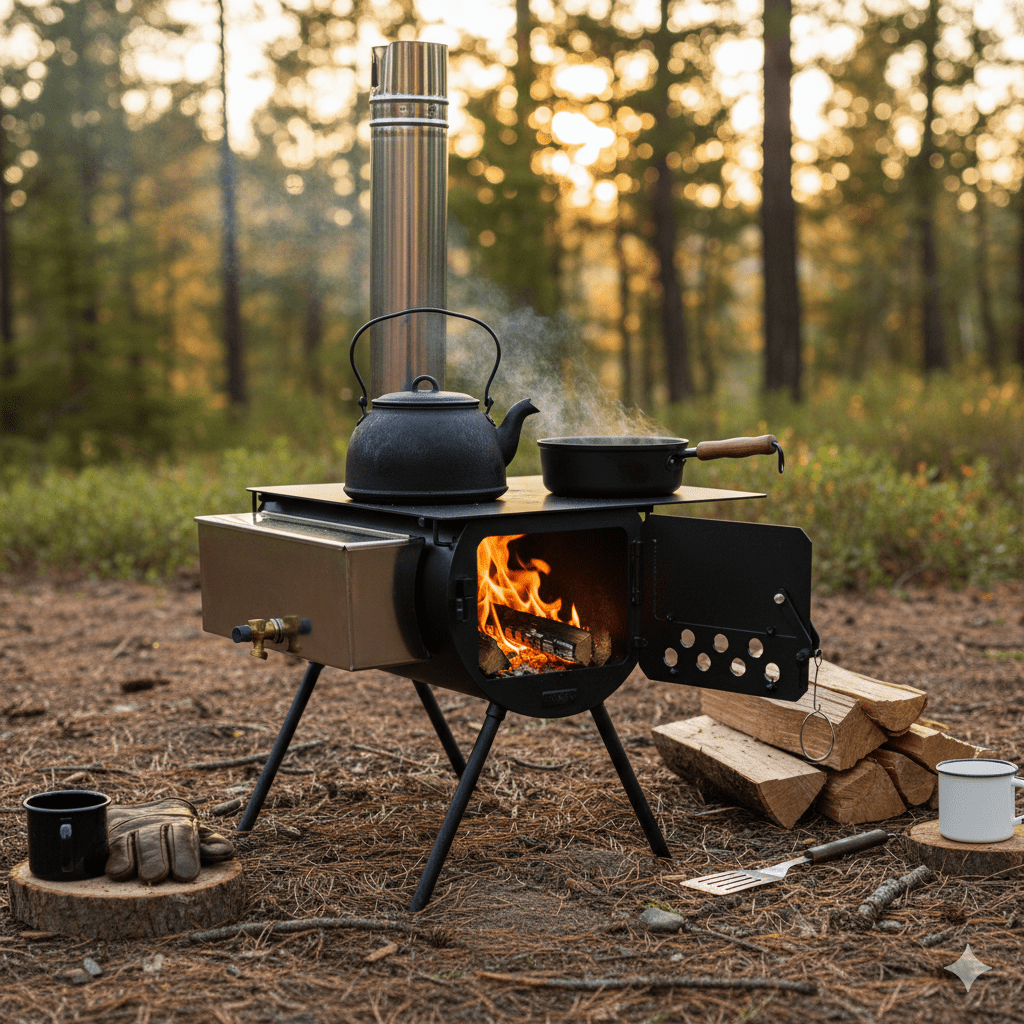 Spruce Wood Burning Camp Stove by Colorado Cylinder Stoves