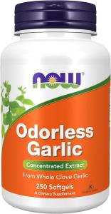 NOW Odorless Garlic Concentrated Extract Capsules (250)