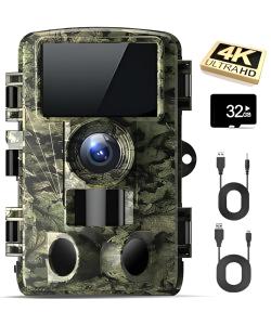 4K Night Vision Trail Camera for Wildlife Tracking