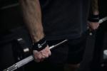 GYMREAPERS Black Padded Wrist Straps for Weightlifting