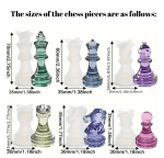 Patterned Glass Chess Set with Epoxy Pieces