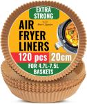 120 Pcs Disposable Air Fryer Liners - 8 Inch