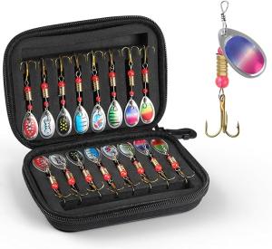 16pcs Lixada Fishing Spoon Lures Set – Perfect for Trout & Bass