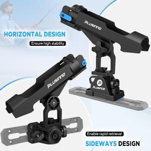 PLUSINNO 2-in-1 Adjustable Fishing Rod Holders for Kayaks, Boats & Canoes – Universal Mount System
