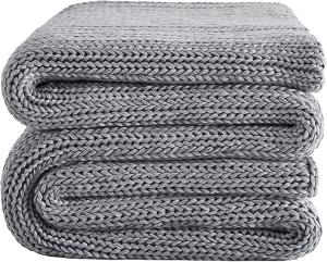 Chunky Knit Cooling Weighted Blanket