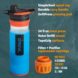GRAYL GeoPress 24 oz Travel Water Purifier Bottle