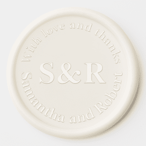 With Love and Thanks Wedding Wax Seal Sticker
