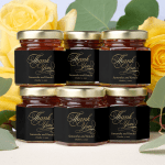 Black & Gold Foil Thank You Calligraphy Wedding Honey Jar Favors