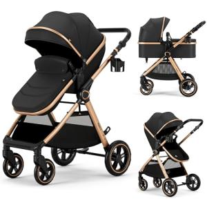 Accombe 2-in-1 Convertible Baby Stroller/Bassinet