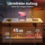 Escritorio Elevable Eléctrico HUANUO 80×48 cm Nogal Claro