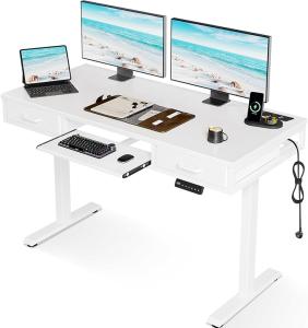 Escritorio Elevable Eléctrico OffiGo 120×54 cm Color Blanco