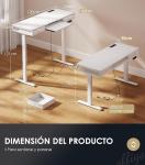 Escritorio Elevable Eléctrico OffiGo 120×54 cm Color Blanco