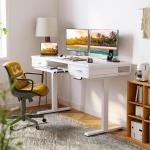 Escritorio Elevable Eléctrico OffiGo 120×54 cm Color Blanco