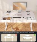 Escritorio Elevable Eléctrico OffiGo 120×54 cm Color Blanco