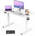 Escritorio Elevable Eléctrico GOKHOMX 120×60 cm Blanco