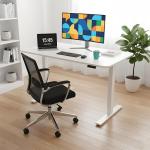 Escritorio Elevable Eléctrico GOKHOMX 120×60 cm Blanco