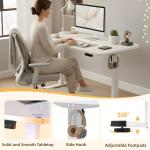 Escritorio Elevable Eléctrico GOKHOMX 120×60 cm Blanco