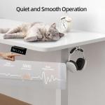 Escritorio Elevable Eléctrico GOKHOMX 120×60 cm Blanco