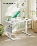 Escritorio Elevable Eléctrico SONGMICS 100×60 cm Blanco Mate