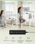 Escritorio Elevable Eléctrico SONGMICS 100×60 cm Blanco Mate
