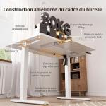 Escritorio Elevable Eléctrico Claiks JZXDC 120×60 cm Blanco