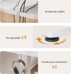 Escritorio Elevable Eléctrico Claiks JZXDC 120×60 cm Blanco