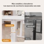 Escritorio Elevable Eléctrico Claiks JZXDC 120×60 cm Blanco