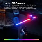 Escritorio Elevable Eléctrico Gaming HLFURNIEU 120x60 cm con LED RGB