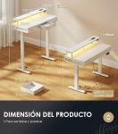 Escritorio Elevable Eléctrico con Cajones OffiGo 120×54 cm Blanco