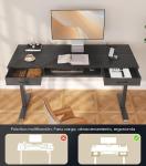 Escritorio Elevable Eléctrico OffiGo 120×54 cm Negro con Bandeja para Teclado