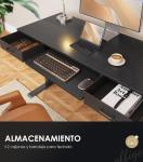 Escritorio Elevable Eléctrico OffiGo 120×54 cm Negro con Bandeja para Teclado