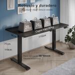 Escritorio Elevable Eléctrico TRIUMPHKEY 110×60 cm Negro