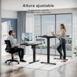 Escritorio Elevable Eléctrico TRIUMPHKEY 110×60 cm Negro