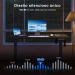 Escritorio Elevable Eléctrico TRIUMPHKEY 110×60 cm Negro