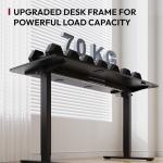 Escritorio Elevable Eléctrico SANODESK Q1 110×54 cm Negro