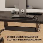 Escritorio Elevable Eléctrico SANODESK Q1 110×54 cm Negro